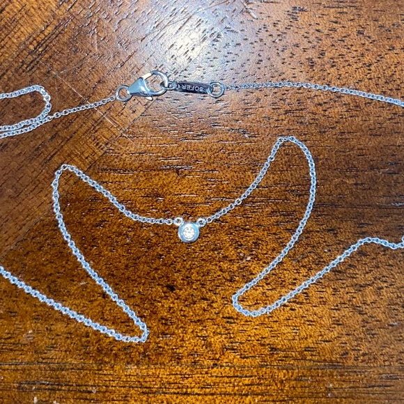 ROCK BOTTOM / NO OFFERS NEPHORA 14K WG Diamond Pendant Necklace - Picture 2 of 4